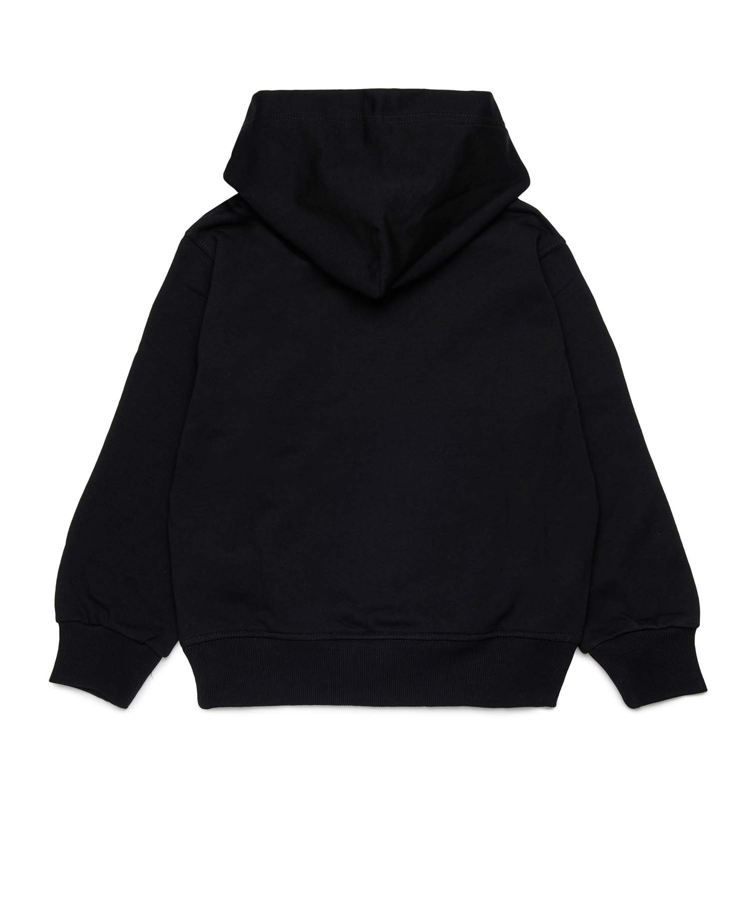 Детская и подростковая толстовка с логотипом бренда DIESEL, Black x Red — фото 2