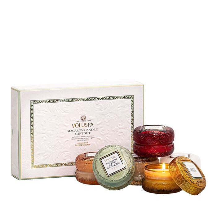 

Подарочная коробка со свечами Voluspa Macaron, набор из 6 шт, мультиколор