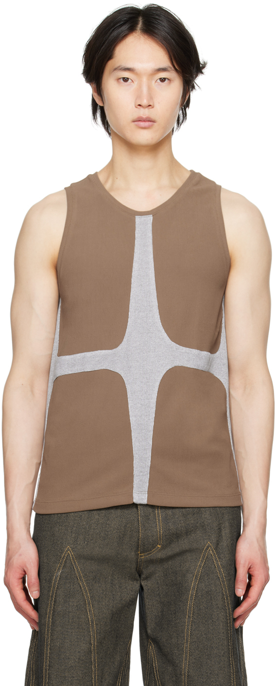 

Эксклюзивная коричневая майка Twink от SSENSE STRONGTHE