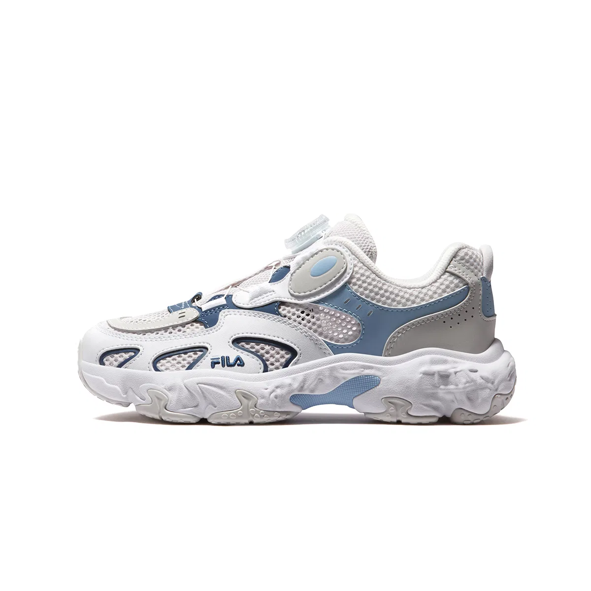 Кроссовки Heritage FHT из синтетической кожи и текстиля низкие беговые Rain Mist Gray/FILA White детские FILA KIDS