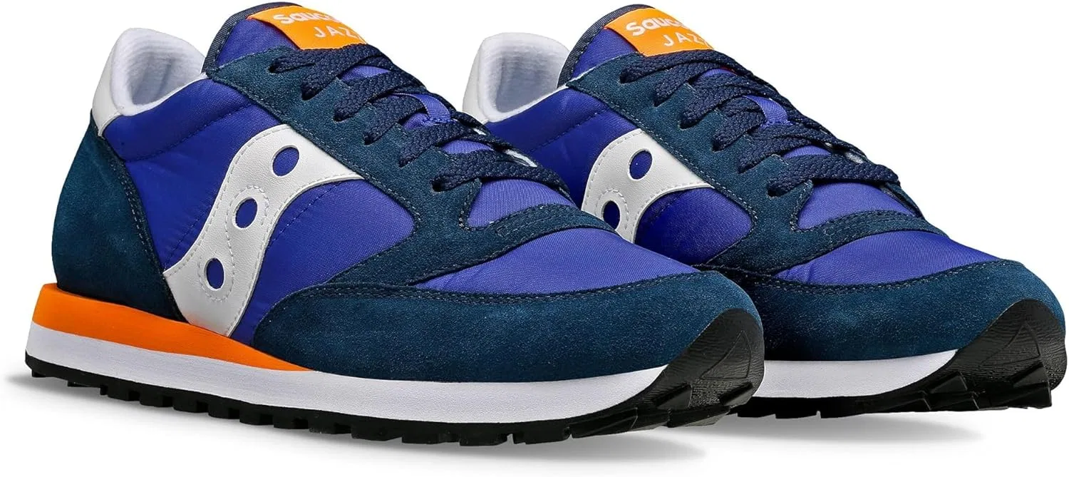Мужские оригинальные кроссовки Saucony Jazz, Navy Blue White. — фото 2