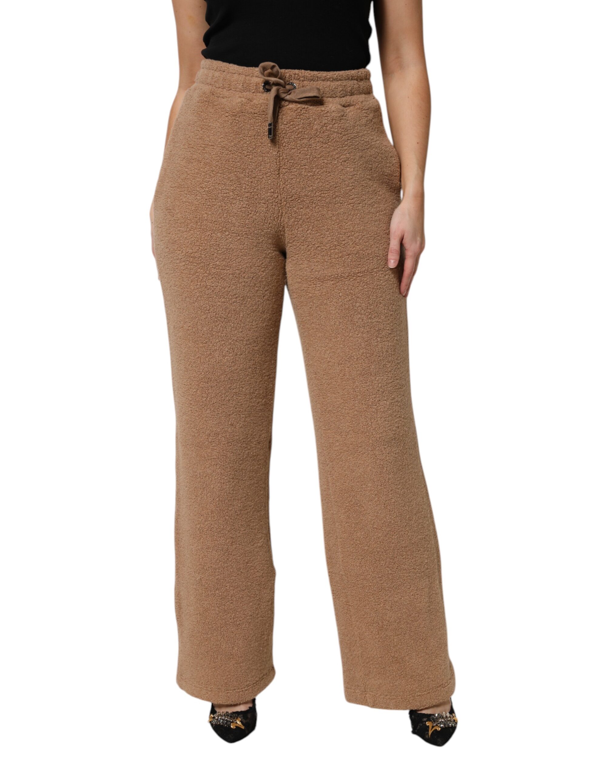 Коричневые спортивные штаны с логотипом, прямые брюки Dolce & Gabbana, Brown