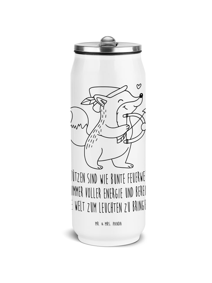 

Mr. & Mrs. Panda Бутылка для воды с изображением знака зодиака Стрелец и цитатой об астрологии, белого цвета