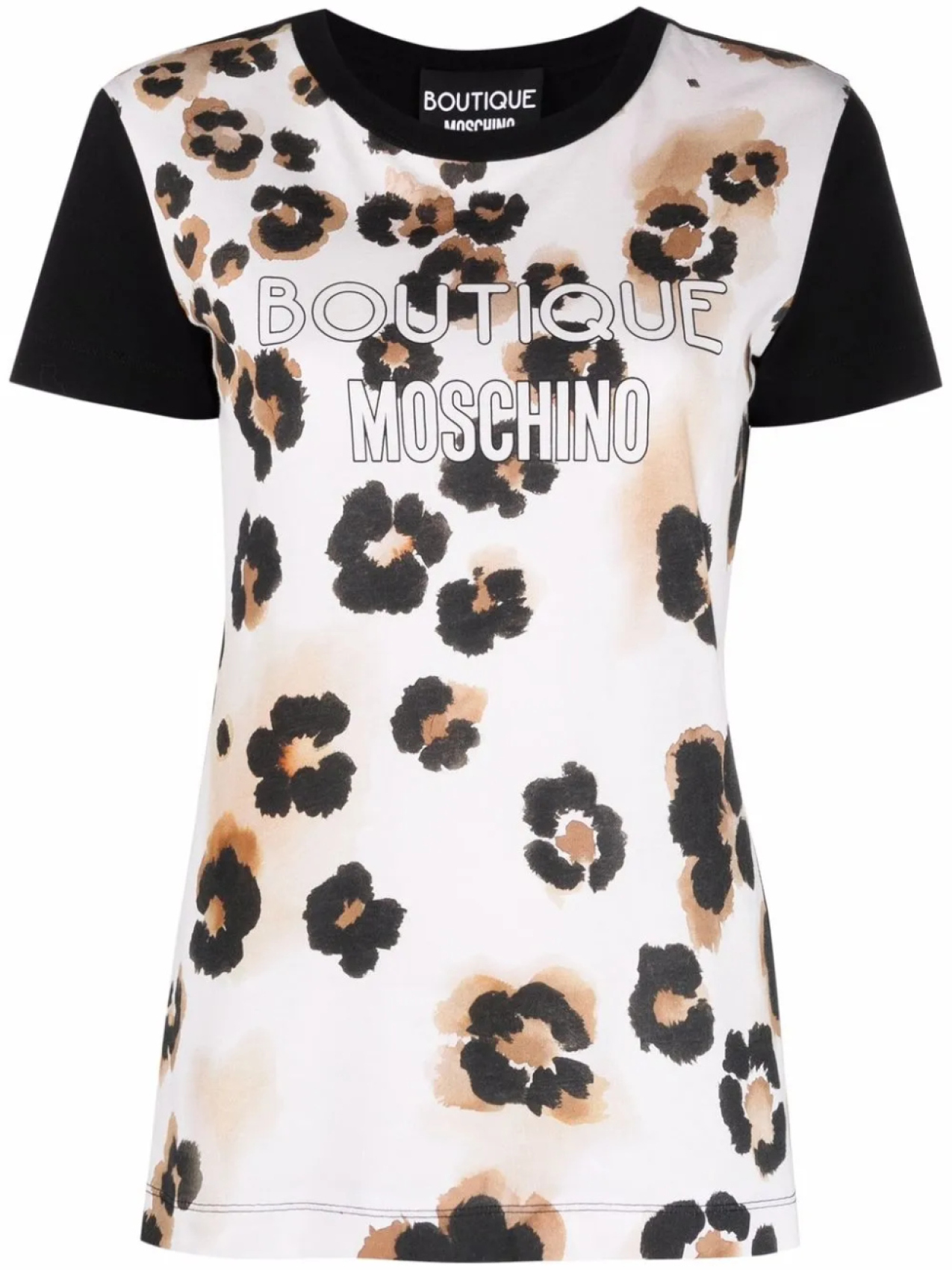 

Футболка с абстрактным принтом Boutique Moschino, черный