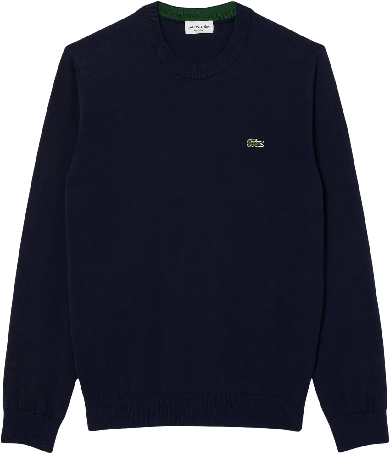 Свитер Lacoste мужской Monochrome с круглым вырезом из хлопка, синий — фото 4