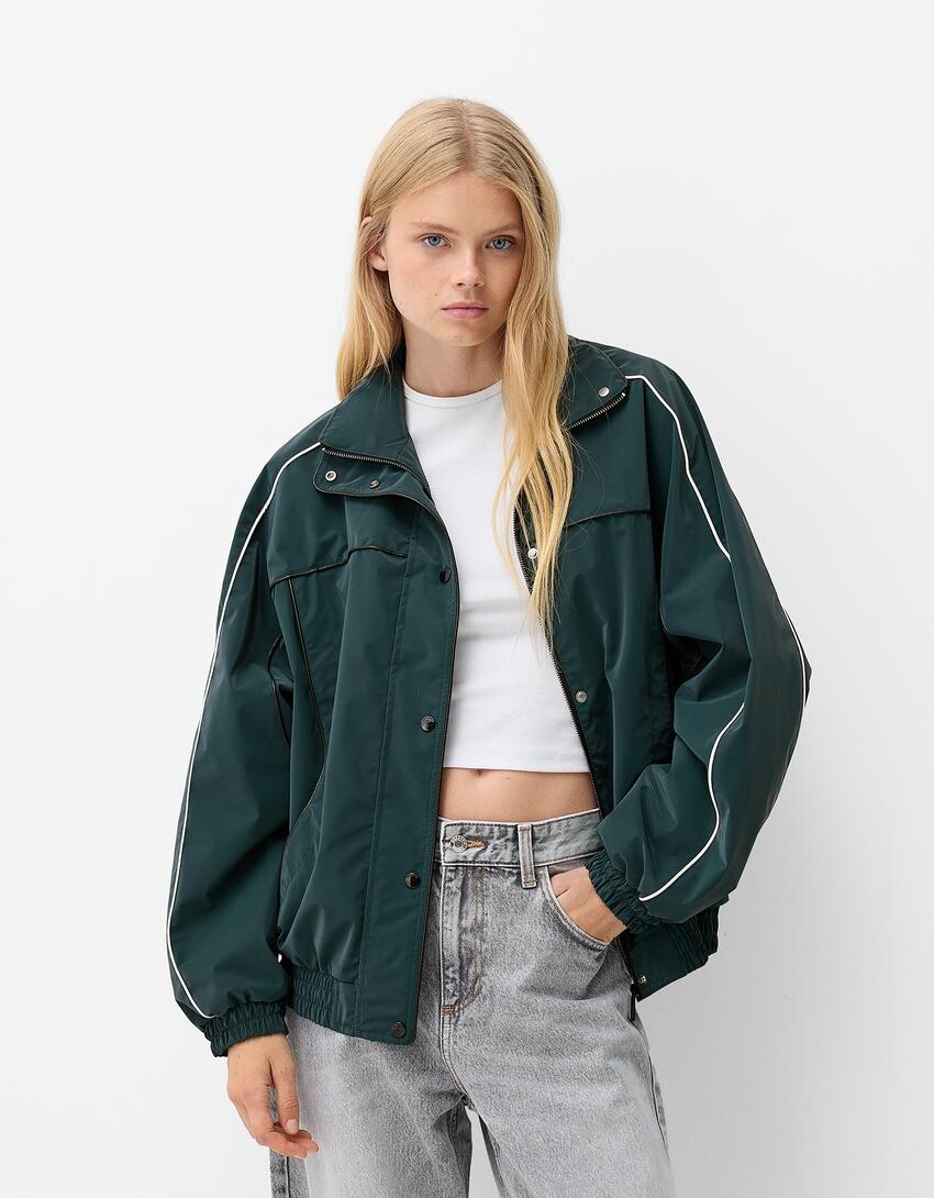 

Техническая куртка большого размера Bershka, бирюзовый