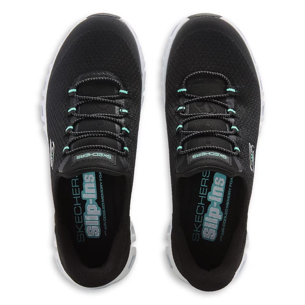 Туфли для ходьбы Slip-Ins Glide-Step Pursuit Skechers, black/teal — фото 4