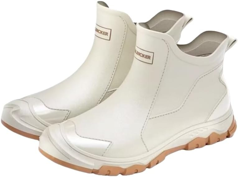 

Модные мужские резиновые сапоги SPKFHD - короткие водонепроницаемые и противоскользящие сапоги - подходят для использования на улице или для повседневной носки, бежевый