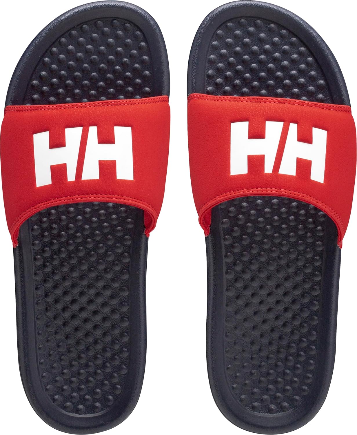 Helly-Hansen H/H Slide мужские повседневные удобные сандалии, легкий мягкий ремешок, крупный логотип, пляжная обувь для бассейна Helly Hansen, 597 Navy/Alert Red — фото 4