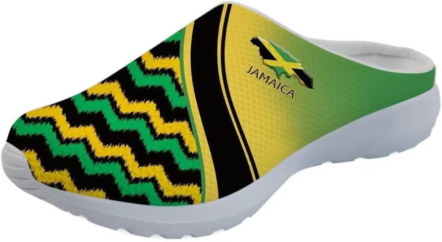 

Мужские сандалии GLENLCWE Green Spider Cobweb, женские прогулочные мюли, кроссовки, садовые кломпы на Хэллоуин, легкая водная обувь для душа, удобная обувь, Jamaican Flag