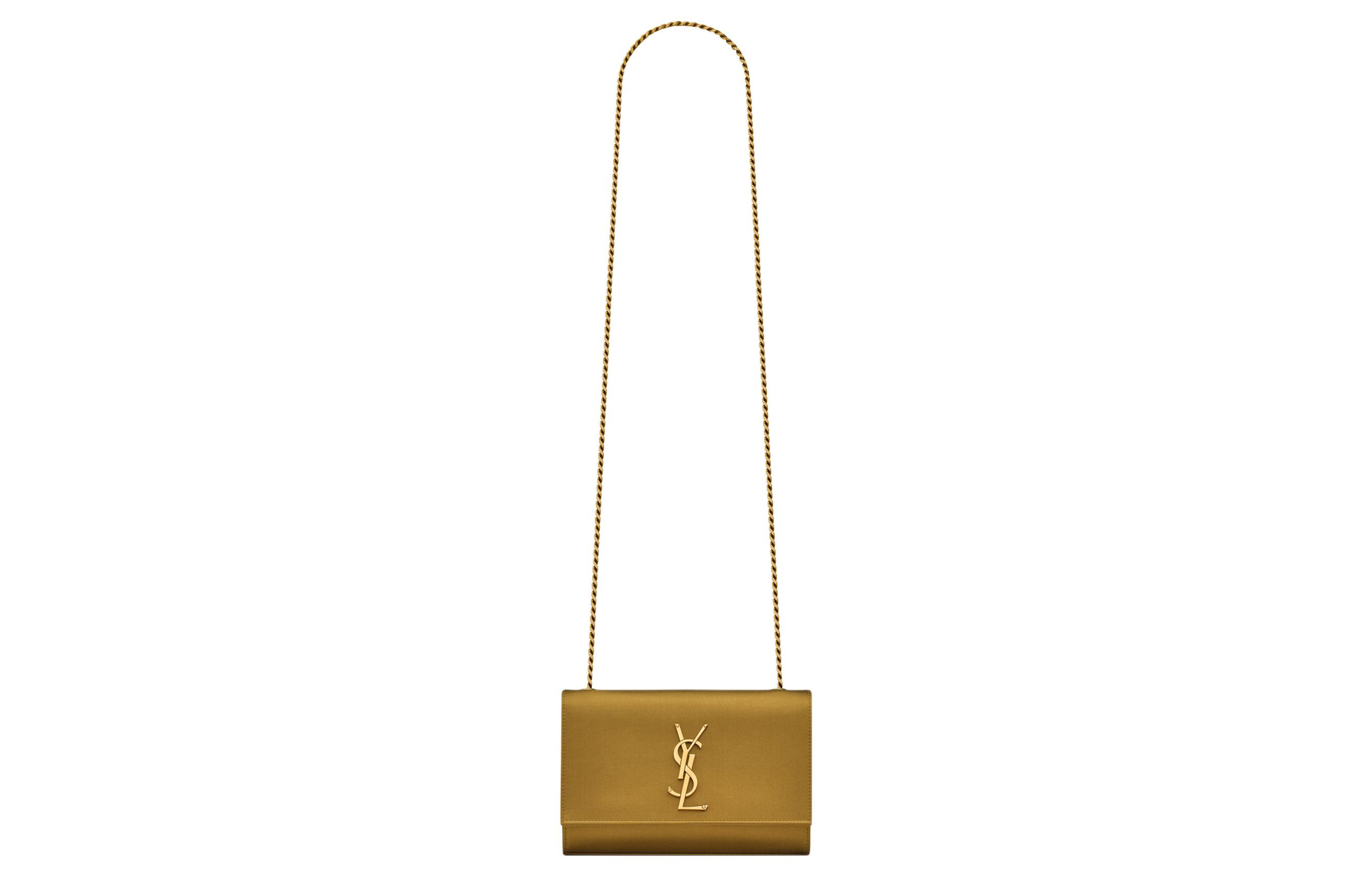 

KATE Satin Crossbody Bag, Сумка через плечо женская, цвет Jungle SAINT LAURENT