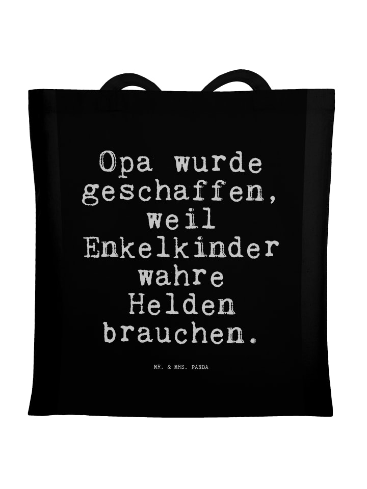 

Mr. & Mrs. Panda Джутовая сумка "Дедушка" была создана потому, что... с... в черном цвете