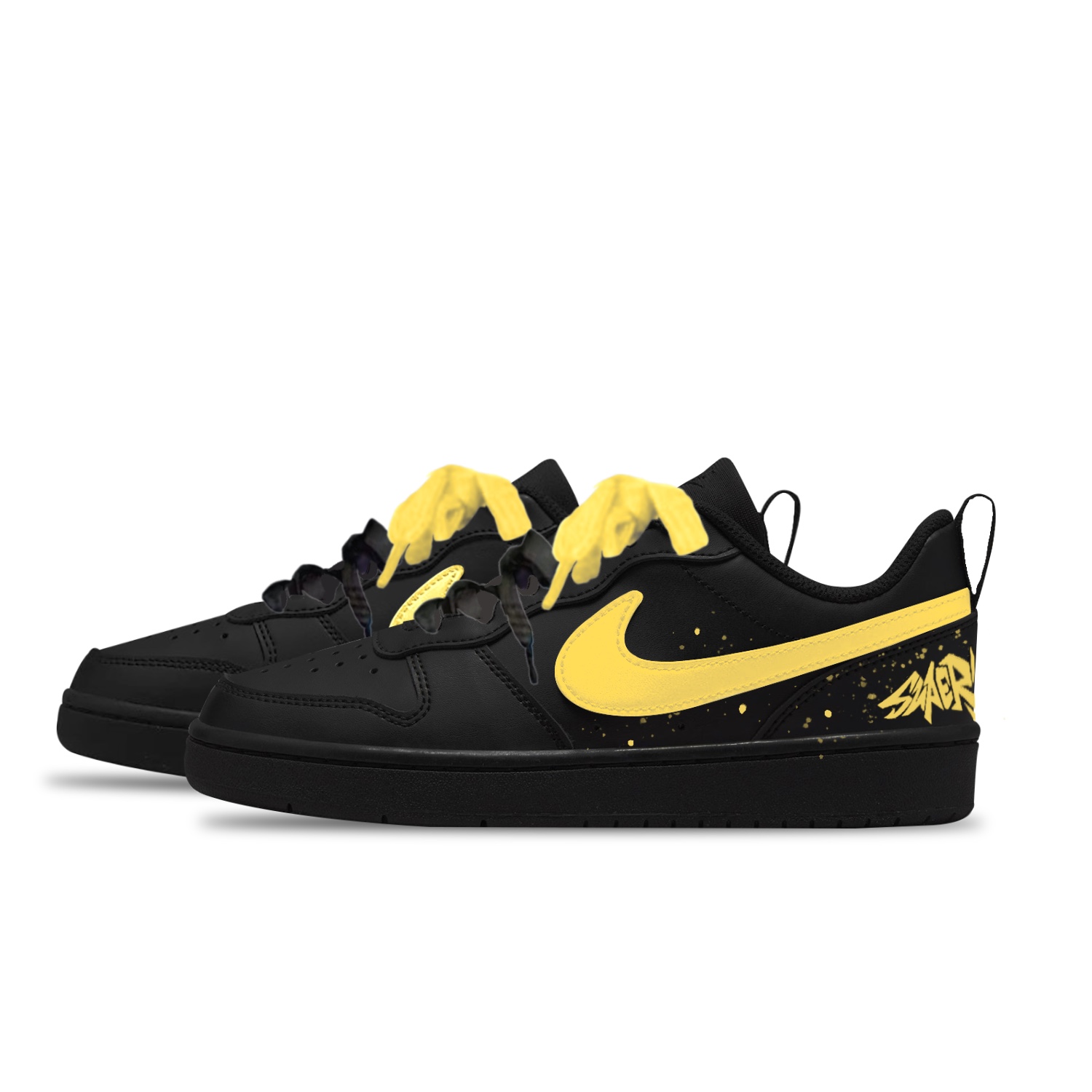 Nike Скользящие устойчивые к истиранию низкие детские кроссовки для скейтбординга yellow unisex — фото 4