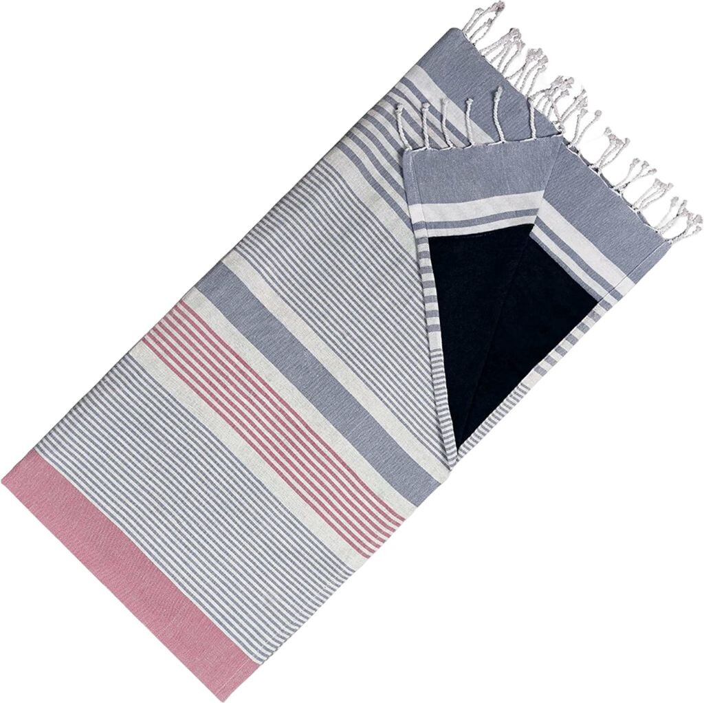 

Полотенце для хаммама Двустороннее полотенце и махровая ткань Kikoy - Полотенце Trendy для хаммама - 100% хлопок - 95 х 175 см - Коралловый Бордо aroWELL