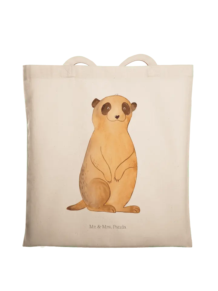 

Сумка для переноски Mr & Mrs Panda Erdmännchen ohne Spruch, кремовый