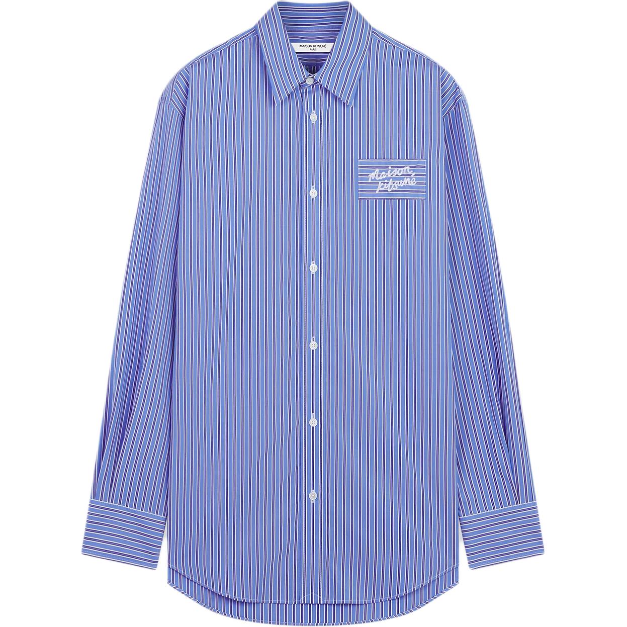

Рубашка в полоску Maison Kitsuné Maison Kitsune, синий