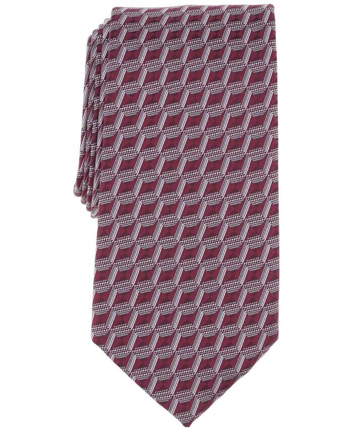 

Мужской галстук Barone с гео-узором Perry Ellis, красный