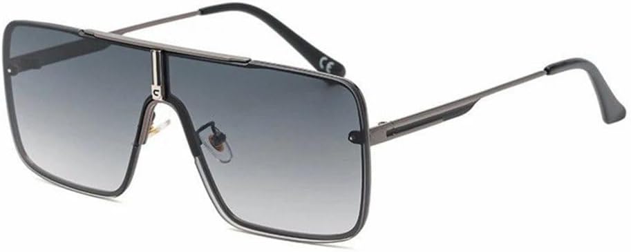 

Мужские солнцезащитные очки большого размера в стиле панк с металлической оправой, а также солнцезащитные очки для женщин и мужчин с защитой от УФ-излучения UV400 TYUVIVO, C6 Gray Green