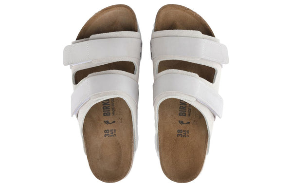Тапочки uji nubuck leather/suede narrow fit 'antique white' Birkenstock, белый — фото 4