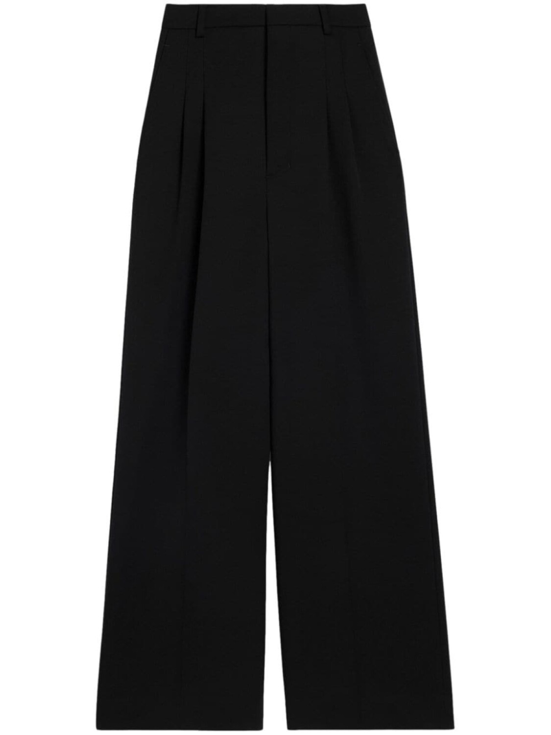 

AMI Paris твиловые брюки широкого кроя, черный
