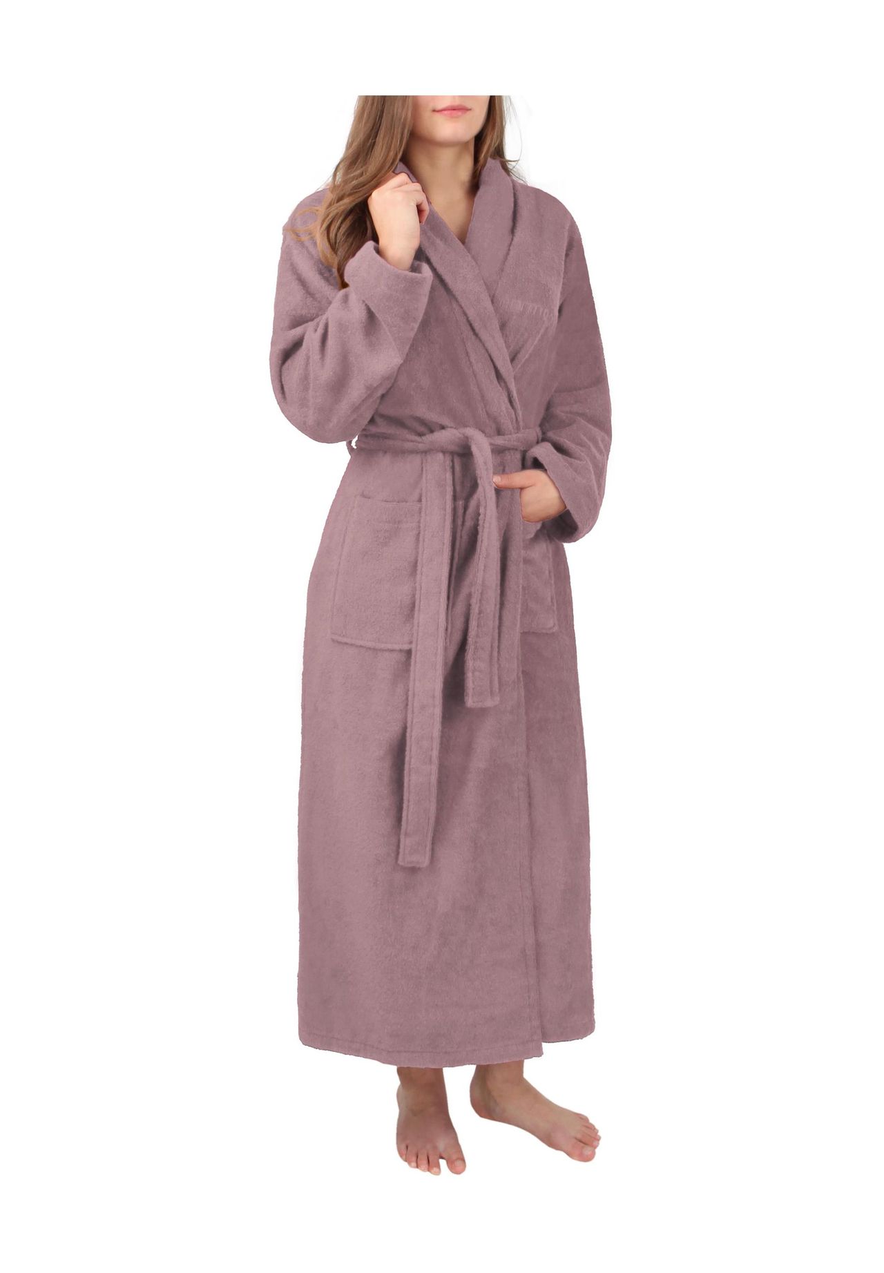 

Женский халат премиум класса базовый Normani, розовый