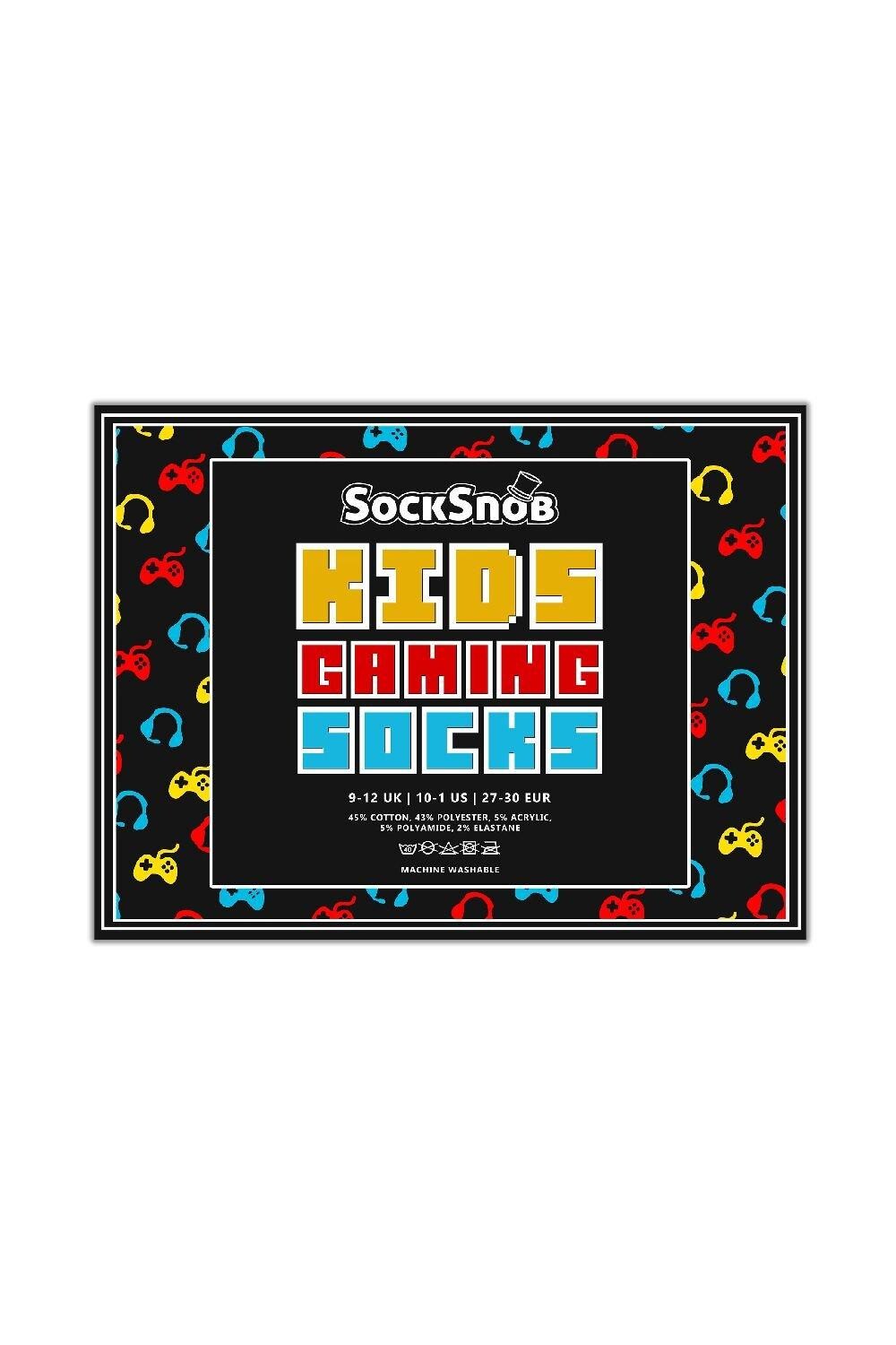 3 пары новаторских хлопковых носков с интересным игровым дизайном Sock Snob, мультиколор — фото 2