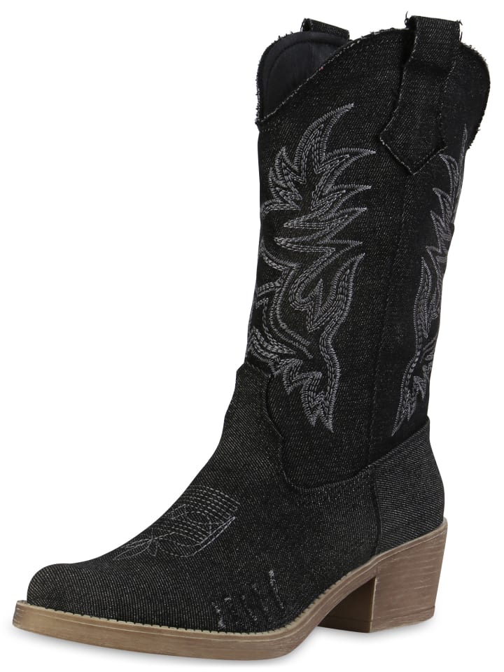 Ботильоны VAN HILL Cowboy Boots Emma, черный