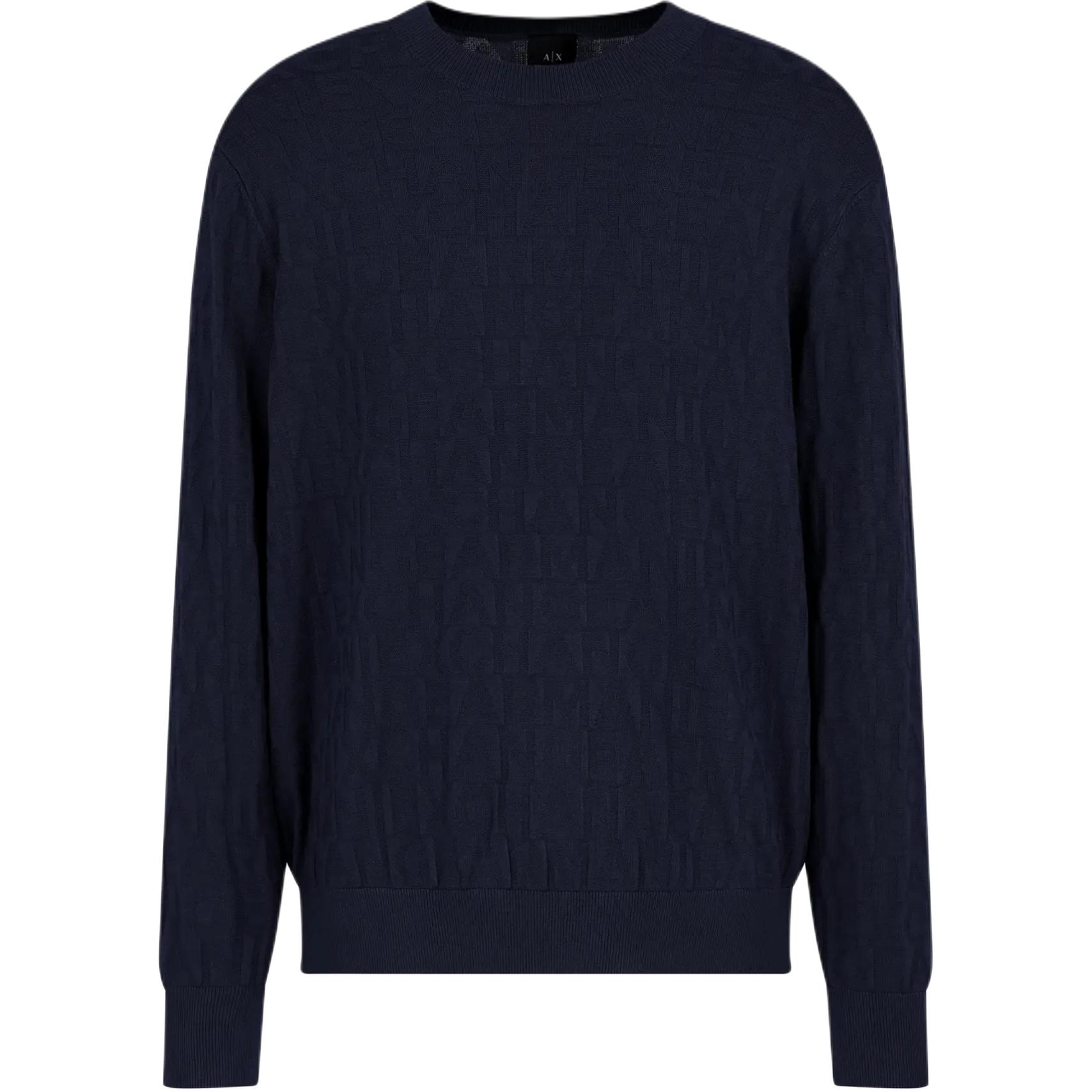 

AE FW24 Джемпер мужской, цвет морской волны ARMANI EXCHANGE, Marine Blue