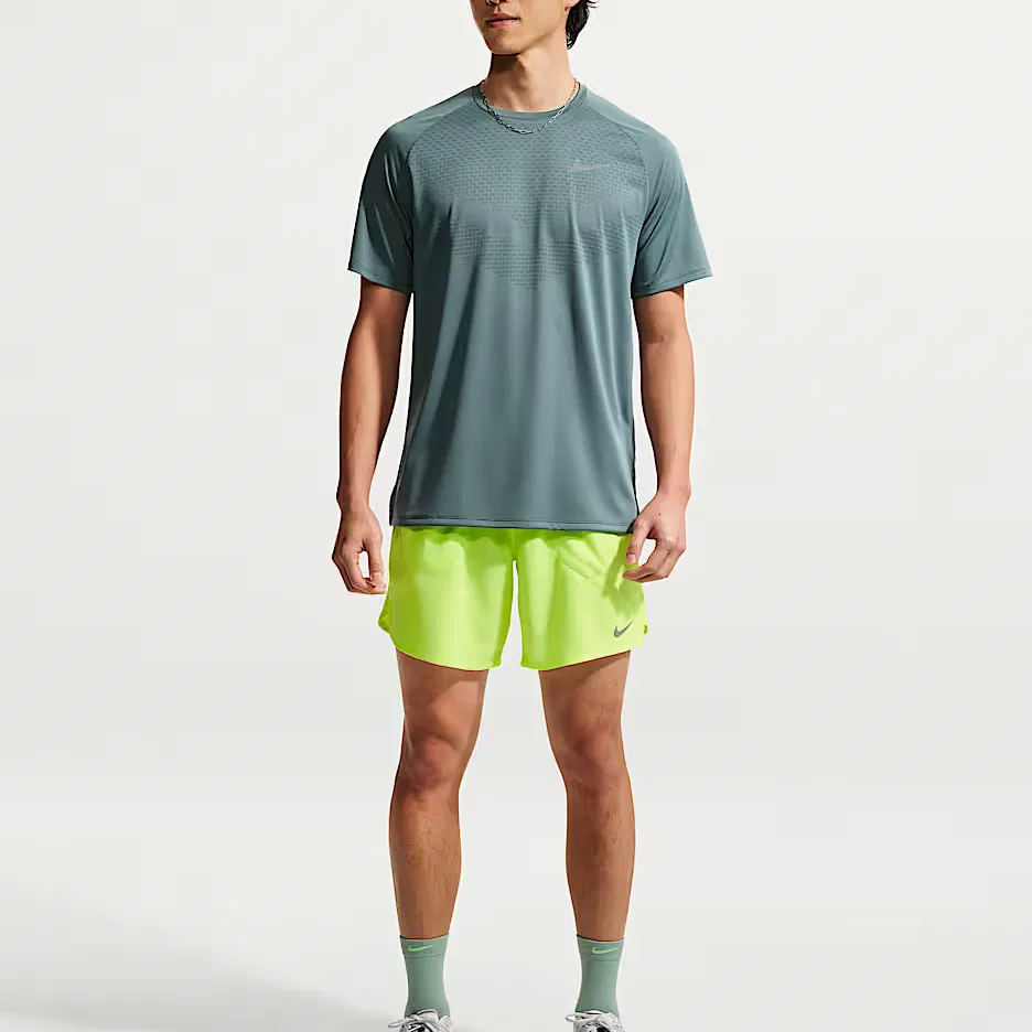 Мужские шорты для бега Dri Fit Nike, Fluorescent Ice Yellow — фото 4