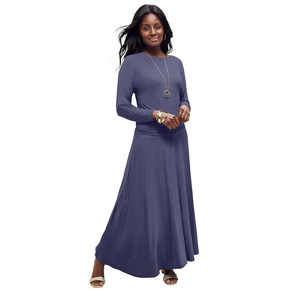 

Женский комплект из юбки и топа с рукавом долман plus size Jessica London, Deep Dusk