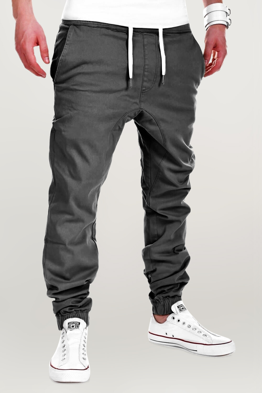 

Тканевые брюки behype Chino LUKE, темно серый