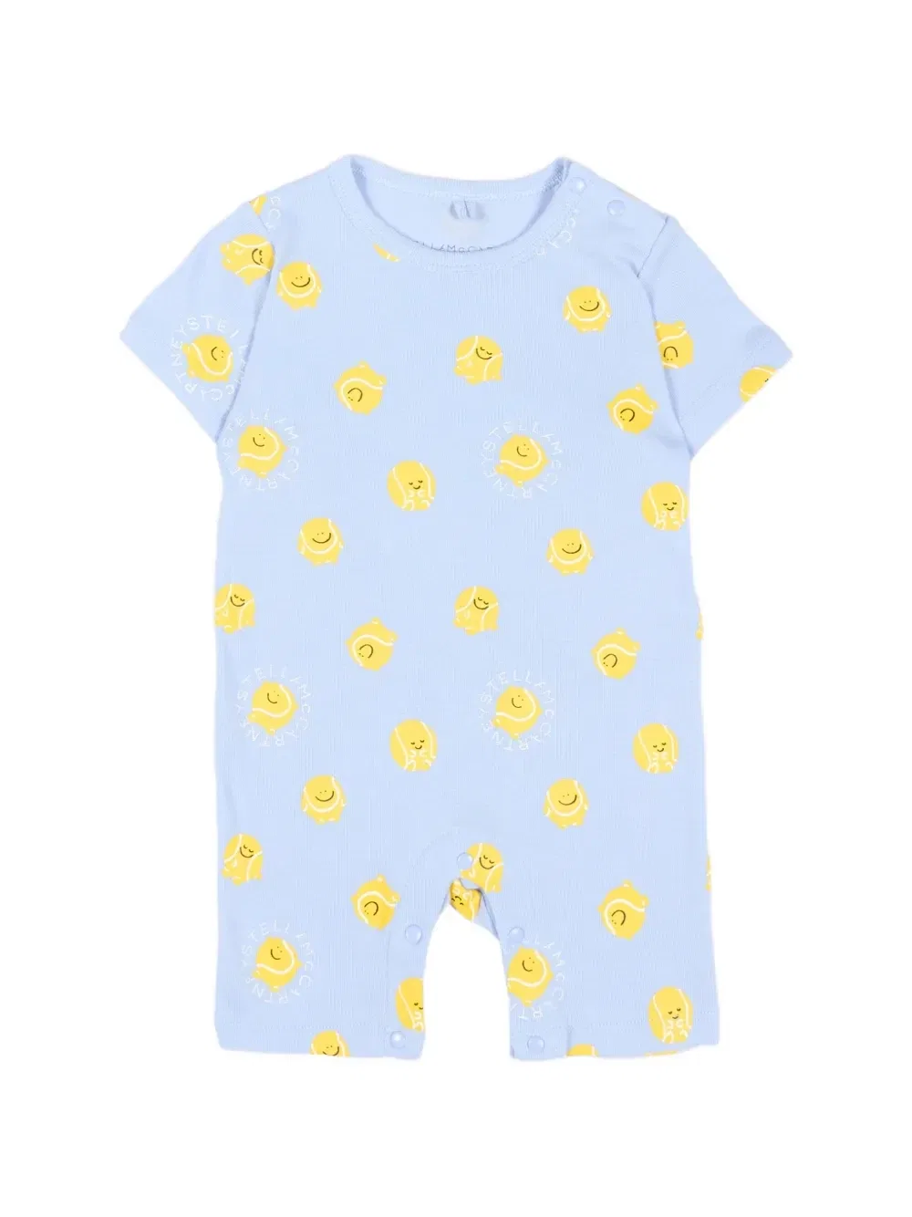 Комплект из нагрудника и ромпера с принтом Stella McCartney Kids, синий — фото 2