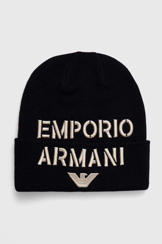 

Детская шапка Emporio Armani из смесовой шерсти., темно-синий