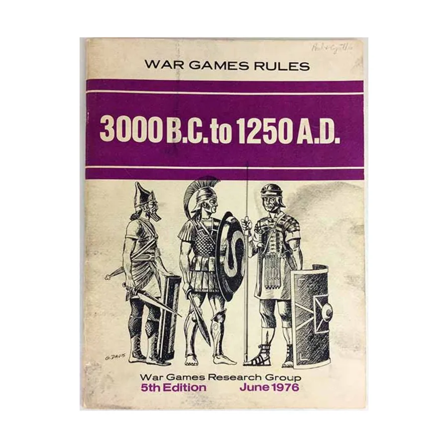 

Правила военных игр с 3000 г. до н.э. по 1250 г. н.э. (5-е издание, 2-е издание), War Games Rules (Wargames Research Group)