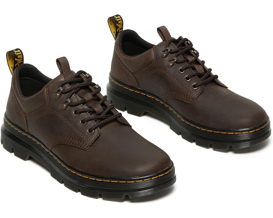 Оксфорды Dr. Martens Reeder, цвет Dark Brown Crazy Horse