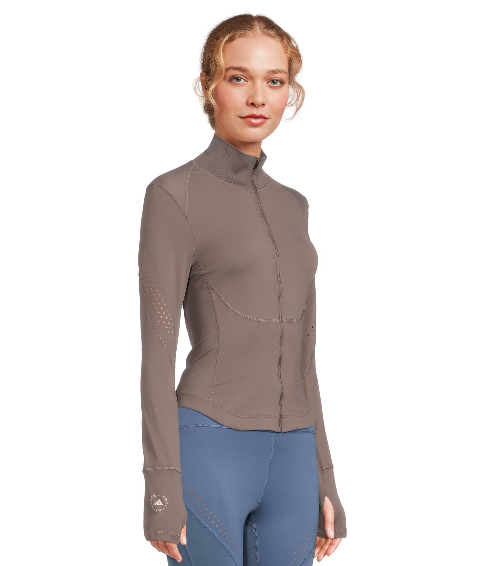 Топ adidas by Stella McCartney Training Midlayer JW4553, цвет Charcoal — фото 2