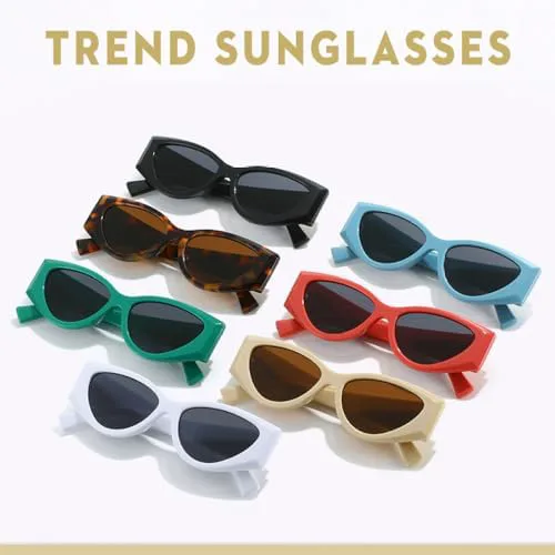 

Винтажные солнцезащитные очки 2027 года для женщин, модные солнцезащитные очки в маленькой оправе, женские очки с защитой от УФ-излучения UV400 MTZJH, Beige