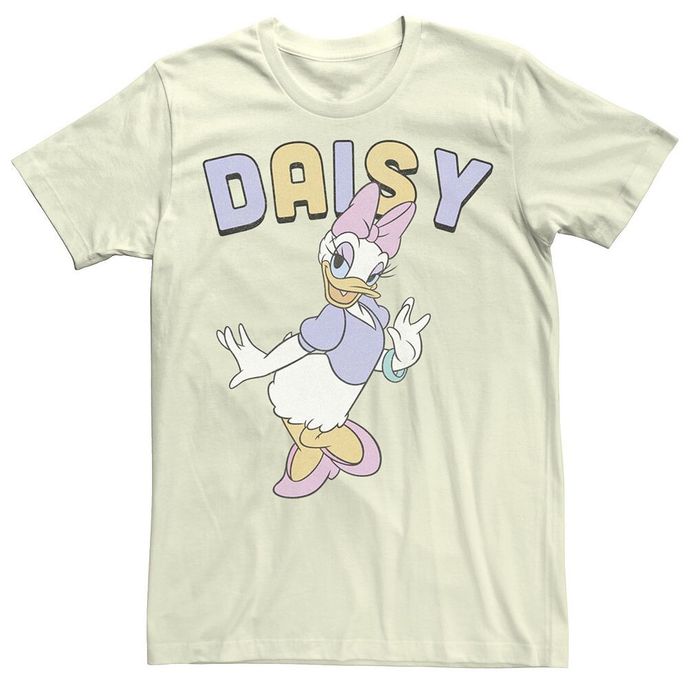 

Мужская футболка с простым портретом Disney's Mickey & Friends Daisy Duck Licensed Character, цвет Natural