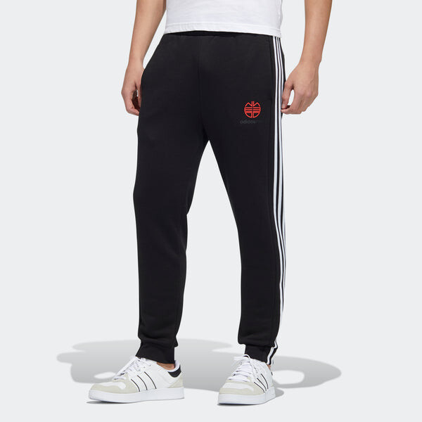 Спортивные штаны Men's adidas neo Ssfv1 Knit Tp Athletics Sports Fleece Lined Bundle Feet Long Pants/Trousers Black, мультиколор — фото 2