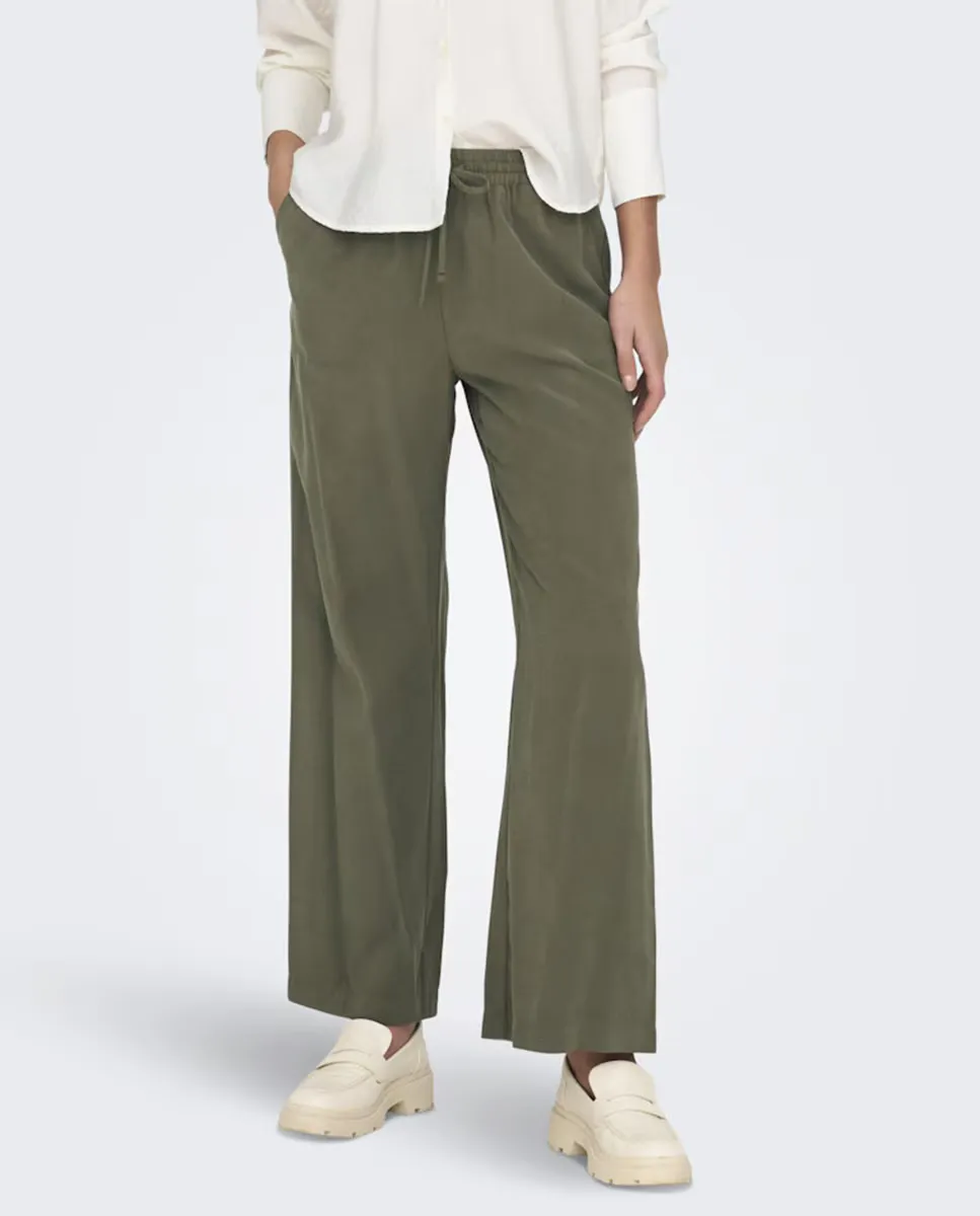 

Женские длинные брюки с прорезями jdy, темно-зеленый