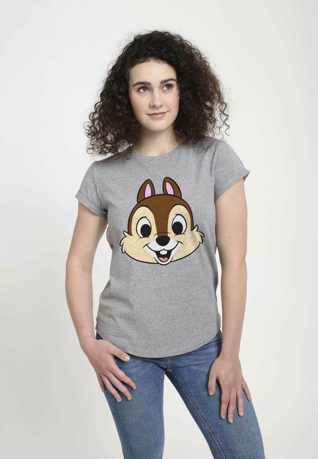 

Футболка с принтом MICKEY & FRIENDS CHIP BIG FACE Henry Tiger, серый