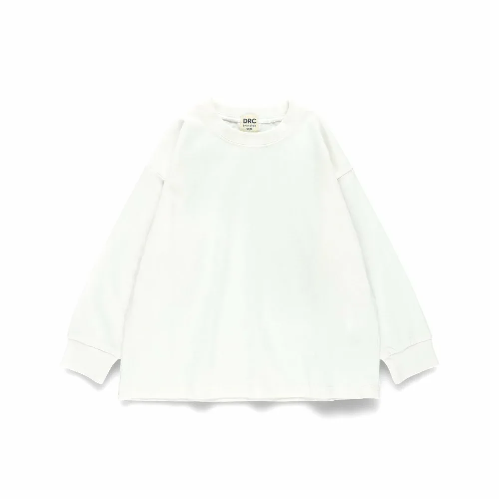Свободная однотонная футболка с длинными рукавами Branshes, off white