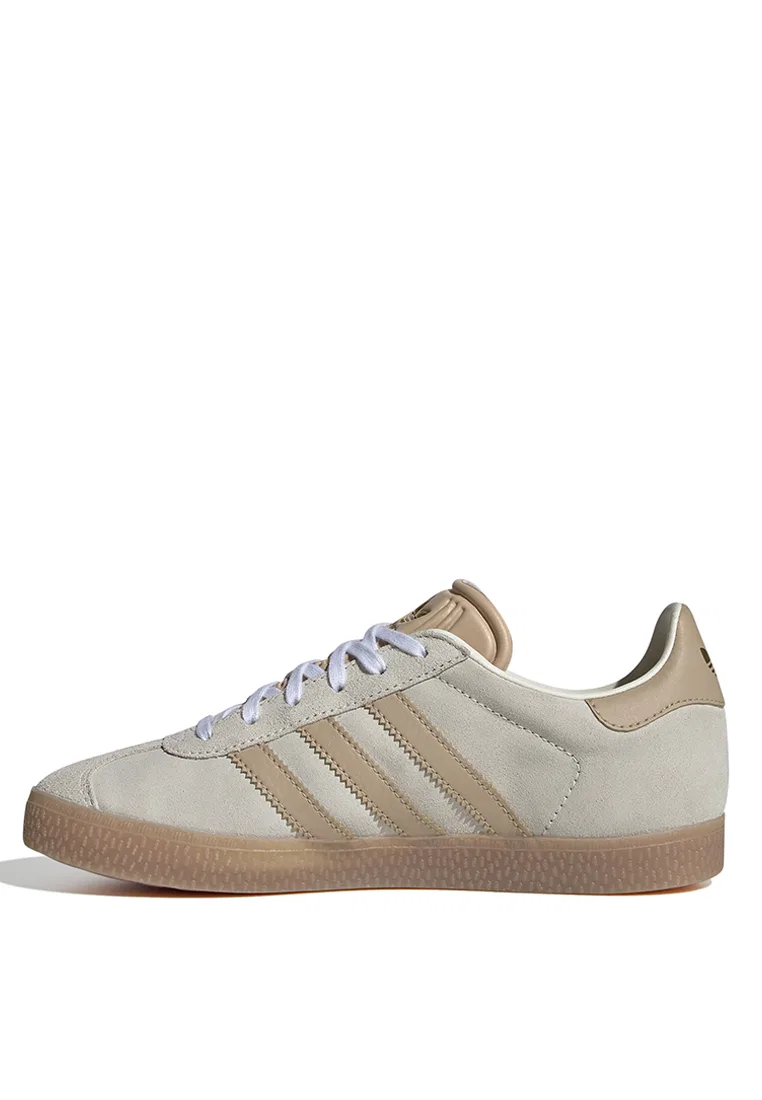 Кроссовки детские Gazelle, Adidas, белый/бежевый — фото 4