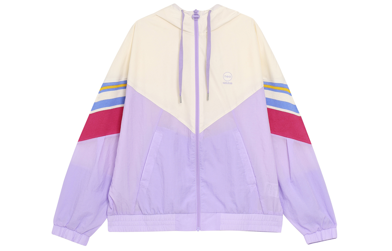 Куртки женские розовый белый/яркий светло-фиолетовый Adidas Neo, розовый — фото 3
