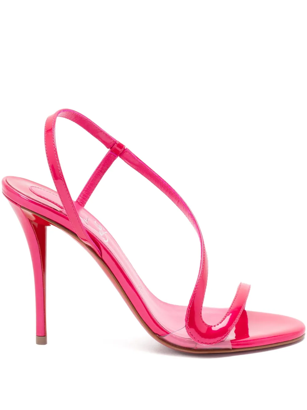 100-миллиметровые сандалии с открытой пяткой Christian Louboutin, розовый