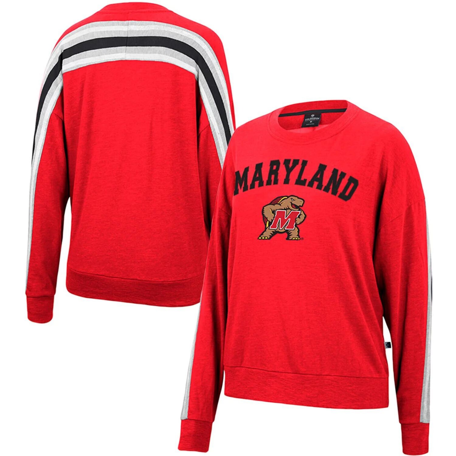

Женский объемный пуловер с капюшоном Colosseum Heathered Red Maryland Terrapins Team Colosseum
