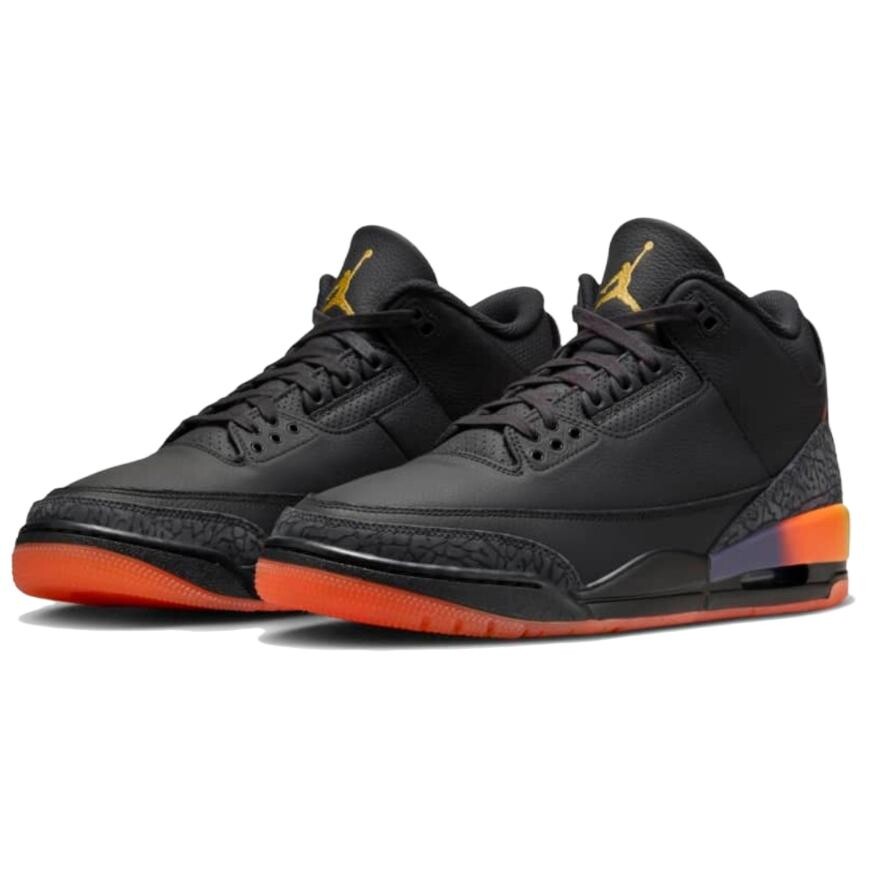 Jordan Air Jordan 3 винтажные баскетбольные кроссовки мужские, Black — фото 3