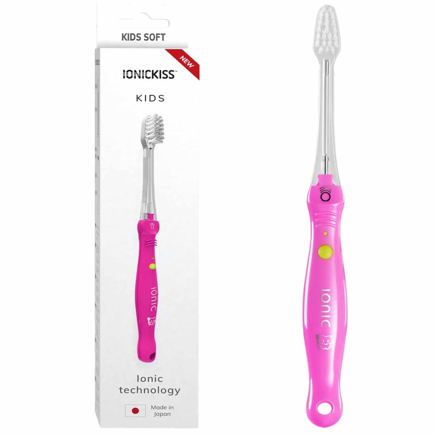 Детский набор - Ионная зубная щетка для детей IONICKISS Kids Soft Pink + 2 шт. Мягкие советы для детей Inna marka — фото 2