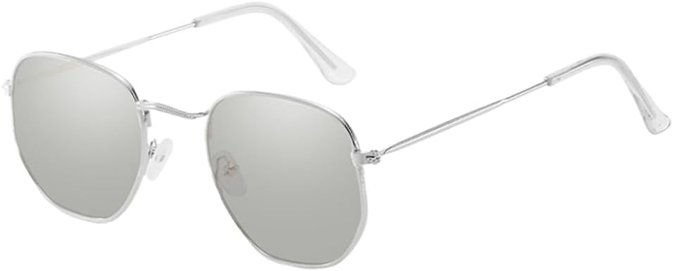 

Солнцезащитные очки UV400 для мужчин и женщин | Металлические петли, линзы конфетных цветов | Для вождения и занятий спортом на открытом воздухе generic, Silver Silver