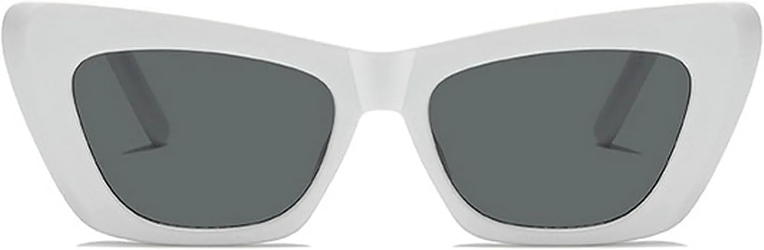 

Модные солнцезащитные очки «кошачий глаз» для женщин, ретро-стиль, градиентные, роскошные, разноцветные, с защитой от УФ-излучения UV400 mincl, White Gray